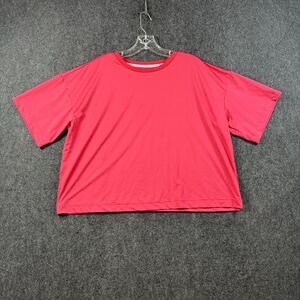 Tuckernuck Tnuck Sport Shirt Women's Extra Large Pink Cropped Ryan Boyfriend